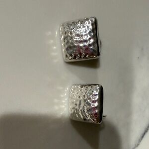 Hammered Square Silver Clip Earrings
In 925 silver